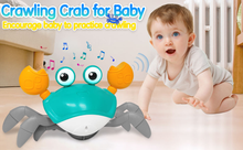 Load image into Gallery viewer, Dancing Musical Crawling Crab Baby Toy
