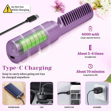 Load image into Gallery viewer, Portable Mini Hair Straightener Hot Comb - RECHARGEABLE
