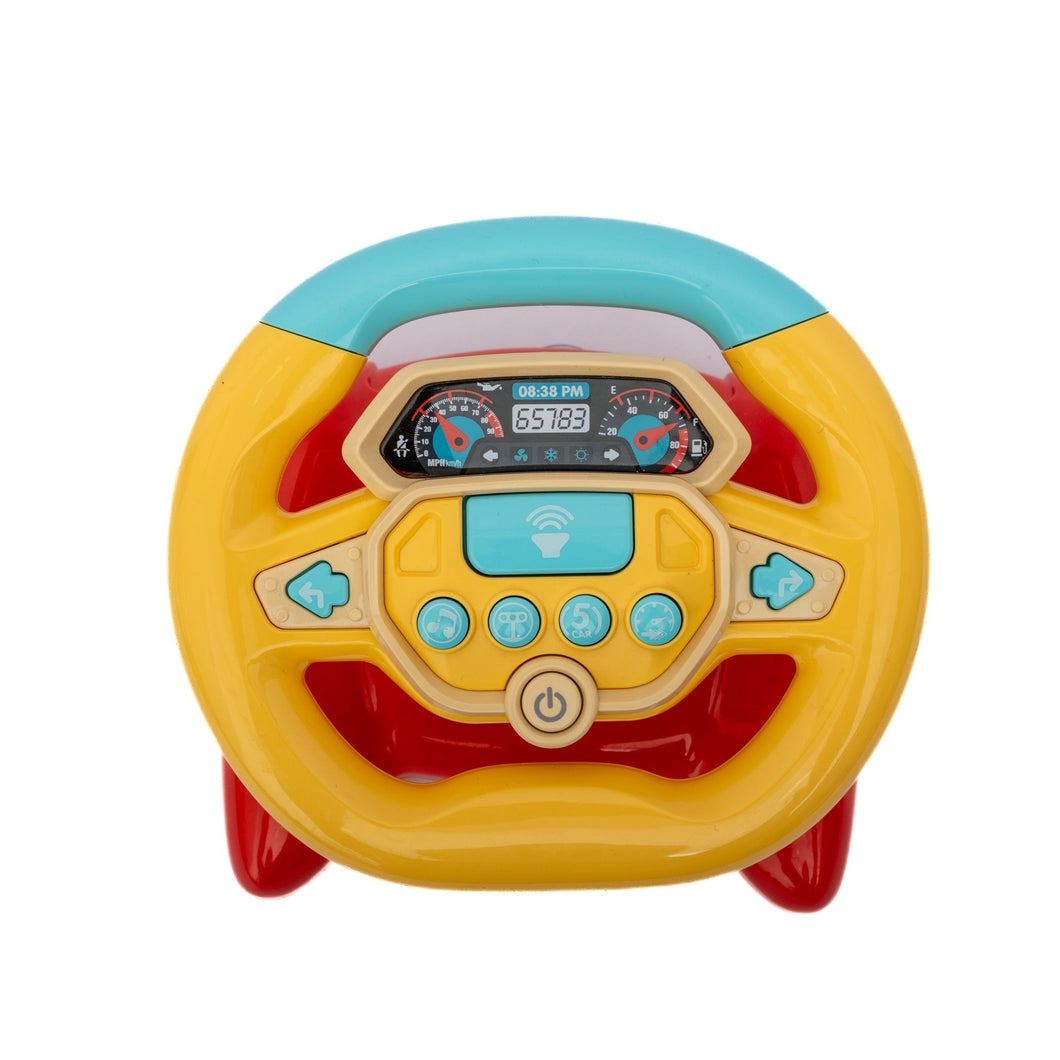 Kids Steering Wheel Toy - Light & Music, Pretend Driving Fun for 18+ Months