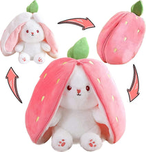 Load image into Gallery viewer, Reversible Bunny rabbit plush toy - 25cm, 35cm &amp; 50cm
